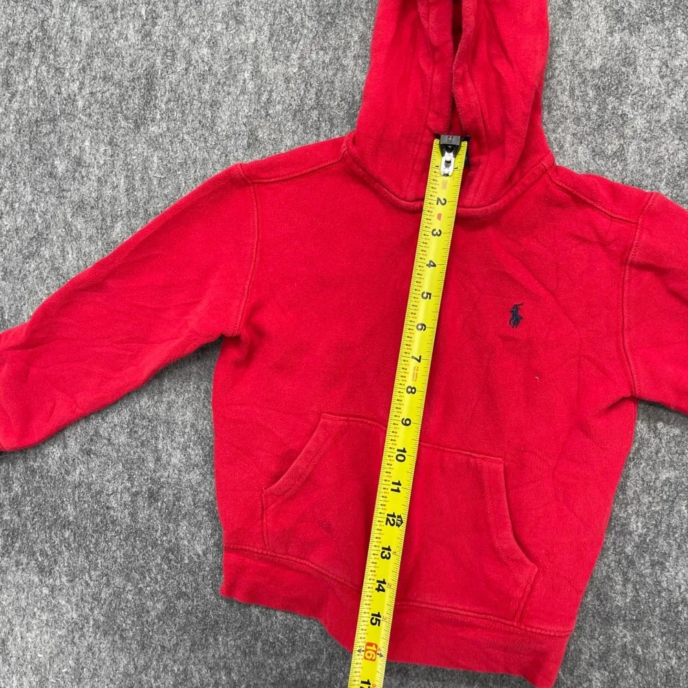 Polo Ralph Lauren Hoodie Boys Red Zip and Gray Joggers Tracksuit Set Size 6